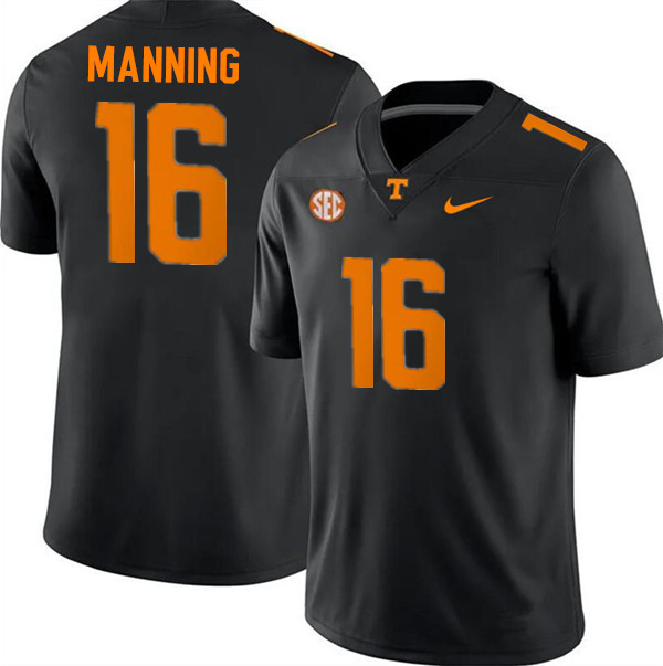 Tennessee Volunteers #16 Peyton Manning College Football Jerseys Stitched Sale-Black